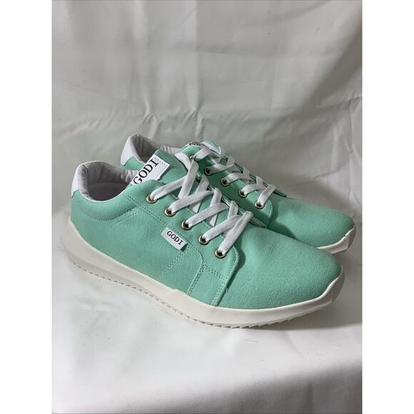 Godi Unisex Sneakers Mens 10 Women’s 11.5 Canvas Nwt Green - Picture 2 of 8